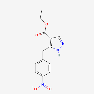 molecular formula C13H13N3O4 B7890822 ethyl 5-[(4-nitrophenyl)methyl]-1H-pyrazole-4-carboxylate 