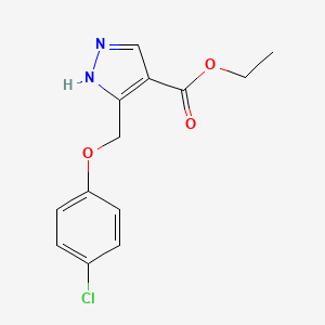 molecular formula C13H13ClN2O3 B7890833 Ethyl 5-(4-chlorophenoxymethyl)-1H-pyrazole-4-carboxylate 