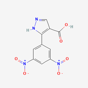 molecular formula C10H6N4O6 B7890888 5-(3,5-Dinitrophenyl)-1H-pyrazole-4-carboxylic acid 