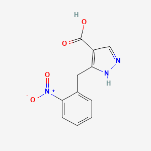 5-[(2-Nitrophenyl)methyl]-1H-pyrazole-4-carboxylic acid