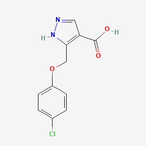 molecular formula C11H9ClN2O3 B7890906 5-(4-Chlorophenoxymethyl)-1H-pyrazole-4-carboxylic acid 