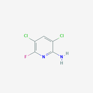 molecular formula C5H3Cl2FN2 B7890974 3,5-Dichloro-6-fluoropyridin-2-amine 