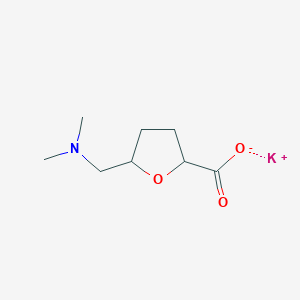 molecular formula C8H14KNO3 B7891021 Potassium 5-[(dimethylamino)methyl]oxolane-2-carboxylate 
