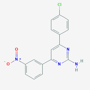 molecular formula C16H11ClN4O2 B7891034 4-(4-氯苯基)-6-(3-硝基苯基)嘧啶-2-胺 