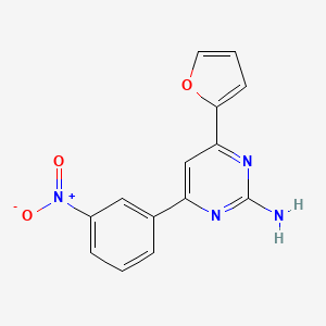 4-(Furan-2-yl)-6-(3-nitrophenyl)pyrimidin-2-amine