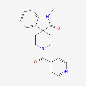 molecular formula C19H19N3O2 B7891127 1'-Isonicotinoyl-1-methylspiro[indoline-3,4'-piperidin]-2-one 