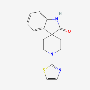 molecular formula C15H15N3OS B7891134 1'-(Thiazol-2-yl)spiro[indoline-3,4'-piperidin]-2-one 