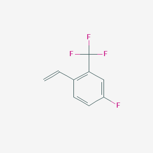 molecular formula C9H6F4 B7891173 4-Fluoro-2-(trifluoromethyl)styrene 