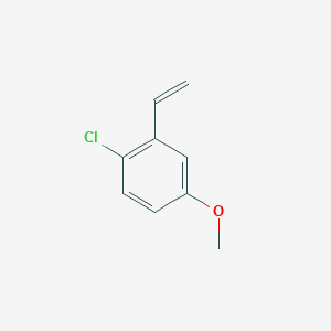 molecular formula C9H9ClO B7891180 1-Chloro-4-methoxy-2-vinylbenzene 