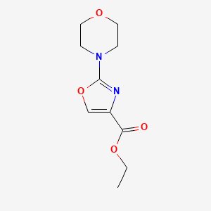 molecular formula C10H14N2O4 B7891294 Ethyl 2-morpholinooxazole-4-carboxylate 