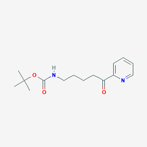 molecular formula C15H22N2O3 B7891340 Tert-butyl (5-oxo-5-pyridin-2-ylpentyl)carbamate 