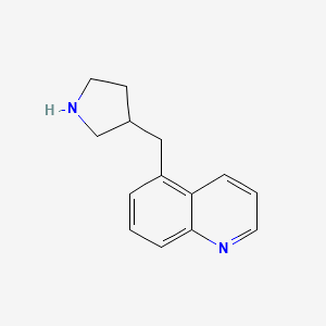 molecular formula C14H16N2 B7891356 5-(Pyrrolidin-3-ylmethyl)quinoline 