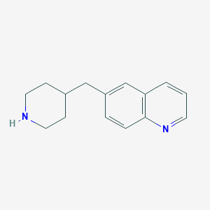 molecular formula C15H18N2 B7891361 6-[(Piperidin-4-yl)methyl]quinoline 