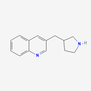 molecular formula C14H16N2 B7891369 3-(Pyrrolidin-3-ylmethyl)quinoline 