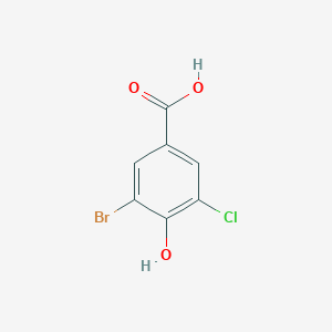 molecular formula C7H4BrClO3 B7891381 3-Bromo-5-chloro-4-hydroxybenzoic acid CAS No. 118276-15-6