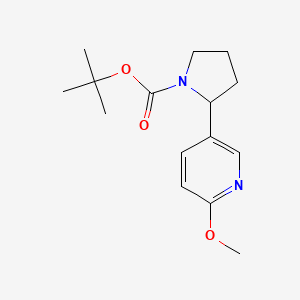 molecular formula C15H22N2O3 B7891461 tert-Butyl 2-(6-methoxypyridin-3-yl)pyrrolidine-1-carboxylate 