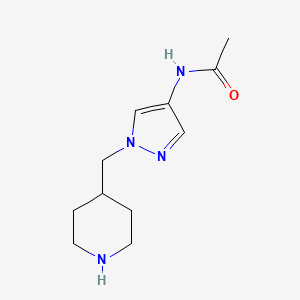 N-(1-(piperidin-4-ylmethyl)-1H-pyrazol-4-yl)acetamide