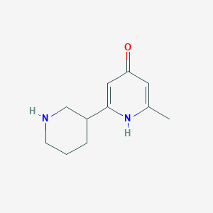 2-Methyl-6-(piperidin-3-YL)pyridin-4-OL