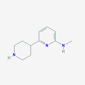 molecular formula C11H17N3 B7891525 N-Methyl-6-piperidin-4-ylpyridin-2-amine dihydrochloride 