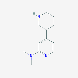 molecular formula C12H19N3 B7891527 N,N-Dimethyl-4-(piperidin-3-yl)pyridin-2-amine 