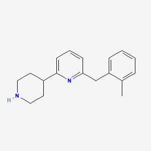 molecular formula C18H22N2 B7891571 2-(2-Methylbenzyl)-6-(piperidin-4-yl)pyridine 
