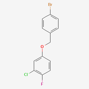 molecular formula C13H9BrClFO B7891599 4-Bromobenzyl-(3-chloro-4-fluorophenyl)ether 