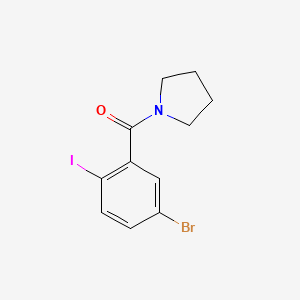 molecular formula C11H11BrINO B7891633 1-(5-Bromo-2-iodobenzoyl)pyrrolidine 