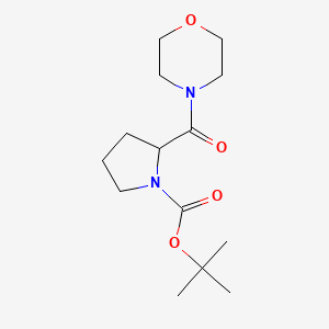 molecular formula C14H24N2O4 B7891635 Tert-butyl 2-(morpholine-4-carbonyl)pyrrolidine-1-carboxylate 