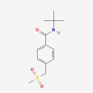 molecular formula C13H19NO3S B7891638 N-tert-butyl-4-(methanesulfonylmethyl)benzamide 