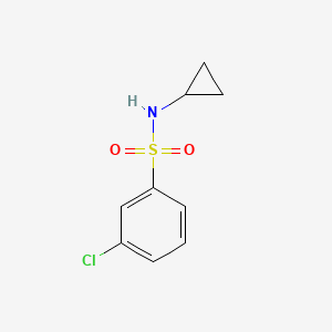 molecular formula C9H10ClNO2S B7891710 3-chloro-N-cyclopropylbenzene-1-sulfonamide 