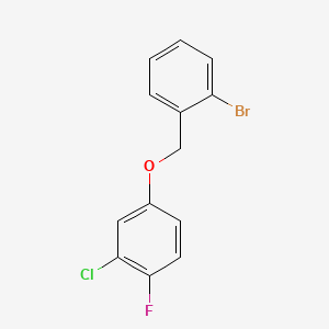 molecular formula C13H9BrClFO B7891743 2-Bromobenzyl-(3-chloro-4-fluorophenyl)ether 