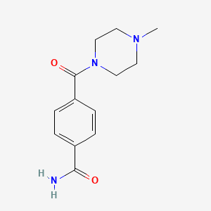 molecular formula C13H17N3O2 B7891755 4-(4-Methylpiperazine-1-carbonyl)benzamide 