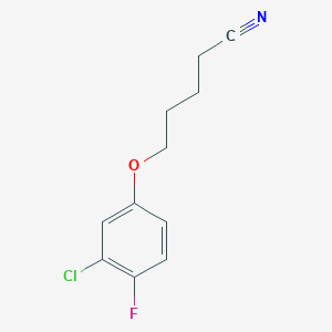 molecular formula C11H11ClFNO B7891783 5-(3-Chloro-4-fluoro-phenoxy)pentanenitrile 