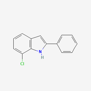 molecular formula C14H10ClN B7891808 7-chloro-2-phenyl-1H-indole 