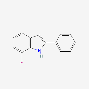 molecular formula C14H10FN B7891815 7-氟-2-苯基-1H-吲哚 