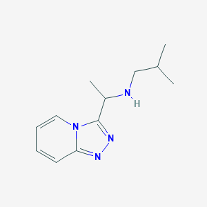 molecular formula C12H18N4 B7891828 (2-Methylpropyl)(1-{[1,2,4]triazolo[4,3-a]pyridin-3-yl}ethyl)amine 