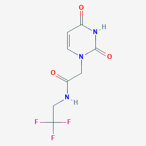 molecular formula C8H8F3N3O3 B7891831 2-(2,4-dioxopyrimidin-1-yl)-N-(2,2,2-trifluoroethyl)acetamide 