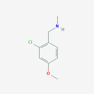 molecular formula C9H12ClNO B7891878 1-(2-chloro-4-methoxyphenyl)-N-methylmethanamine 