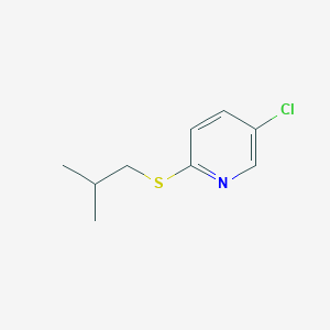 molecular formula C9H12ClNS B7892002 5-Chloro-2-[(2-methylpropyl)sulfanyl]pyridine 