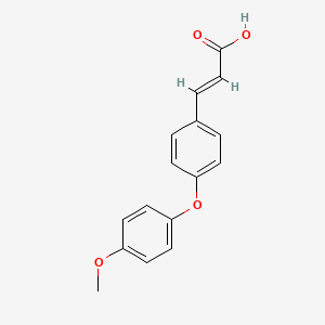 molecular formula C16H14O4 B7892036 (E)-3-(4-(4-Methoxyphenoxy)phenyl)acrylic acid 