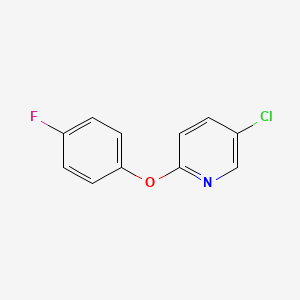 molecular formula C11H7ClFNO B7892042 5-Chloro-2-(4-fluorophenoxy)pyridine 