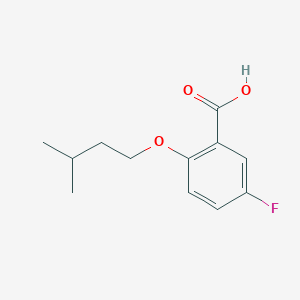 molecular formula C12H15FO3 B7892078 5-Fluoro-2-iso-pentoxybenzoic acid 
