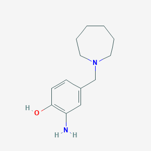molecular formula C13H20N2O B7892092 2-Amino-4-(azepan-1-ylmethyl)phenol 