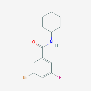 molecular formula C13H15BrFNO B7892102 3-bromo-N-cyclohexyl-5-fluorobenzamide 