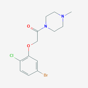 molecular formula C13H16BrClN2O2 B7892121 2-(5-Bromo-2-chlorophenoxy)-1-(4-methylpiperazin-1-yl)ethanone 