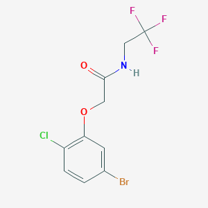 molecular formula C10H8BrClF3NO2 B7892125 2-(5-bromo-2-chlorophenoxy)-N-(2,2,2-trifluoroethyl)acetamide 