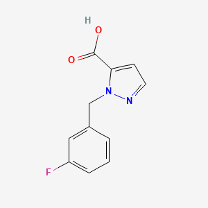 molecular formula C11H9FN2O2 B7892191 1-[(3-fluorophenyl)methyl]-1H-pyrazole-5-carboxylic acid 