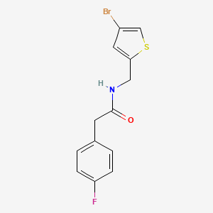 molecular formula C13H11BrFNOS B7892211 N-[(4-bromothiophen-2-yl)methyl]-2-(4-fluorophenyl)acetamide 