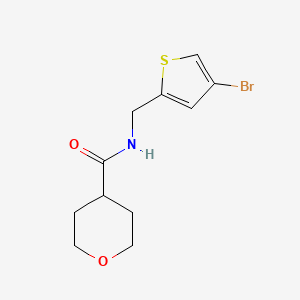 molecular formula C11H14BrNO2S B7892215 N-[(4-bromothiophen-2-yl)methyl]oxane-4-carboxamide 