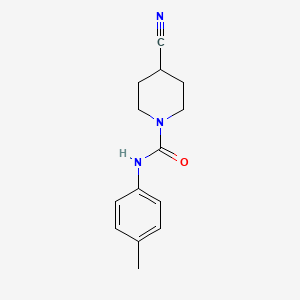 molecular formula C14H17N3O B7892247 4-Cyano-N-(p-tolyl)piperidine-1-carboxamide 